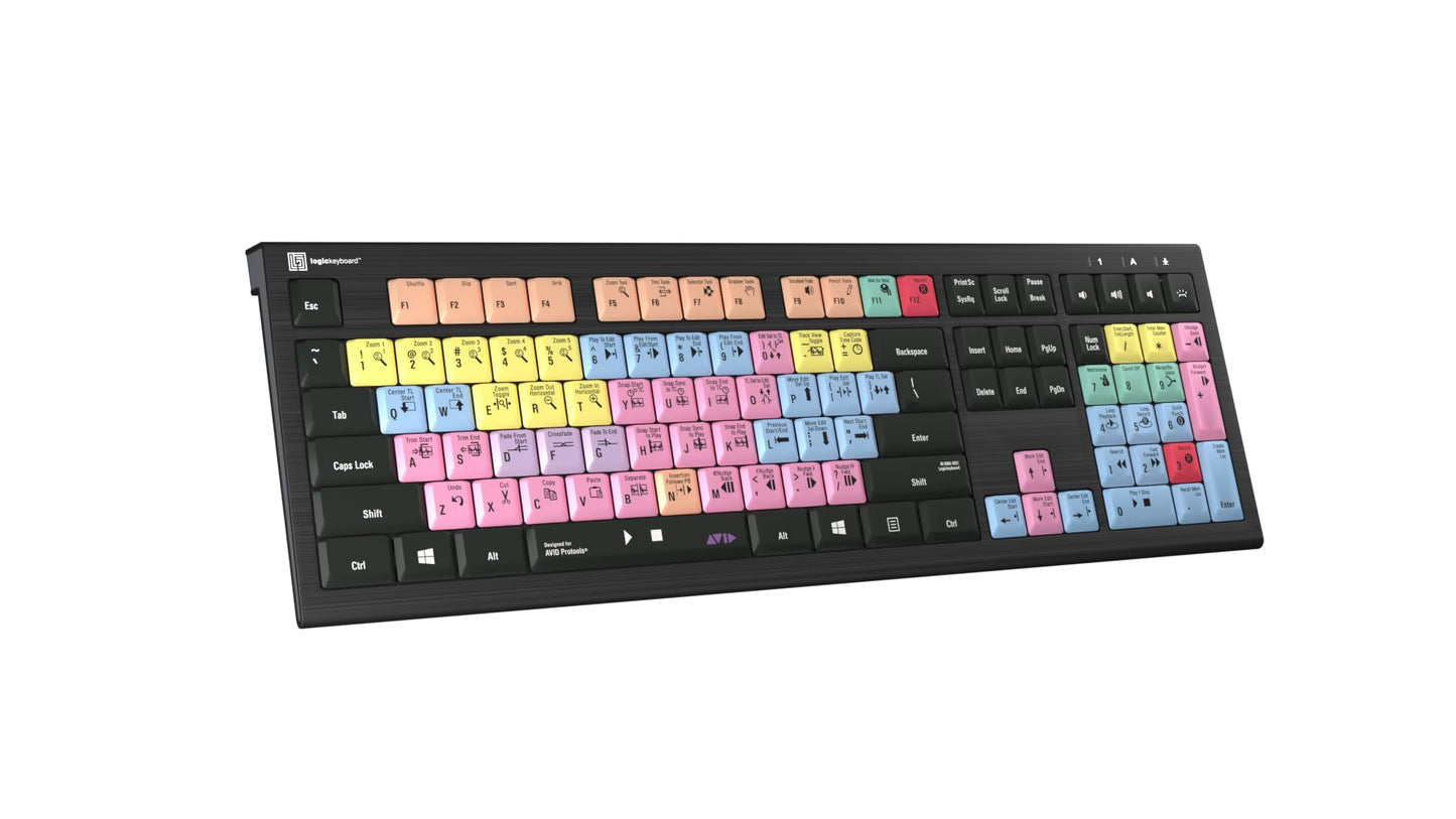 Logickeyboard 'Titan' Wireless Backlit For Video Editor