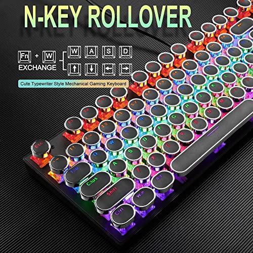 Camiysn Typewriter Style Mechanical Gaming Keyboard