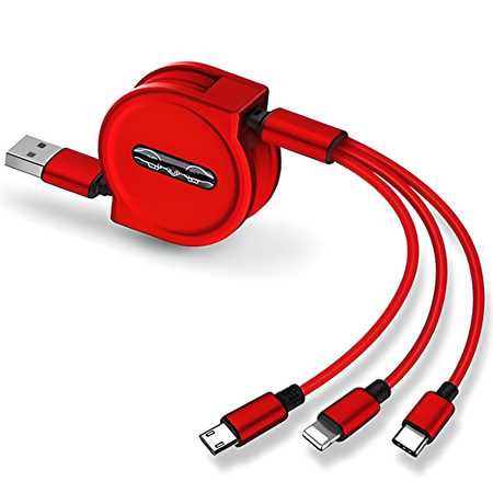 4Ft/1.2m 3-in-1 USB Charge Cord Compatible