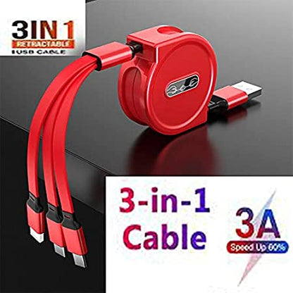 4Ft/1.2m 3-in-1 USB Charge Cord Compatible