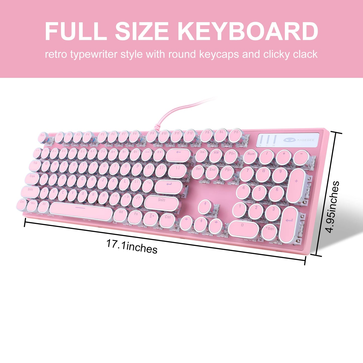 Camiysn Typewriter Style Mechanical Gaming Keyboard