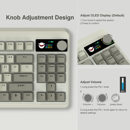 Womier Retro Gaming Keyboard with OLED