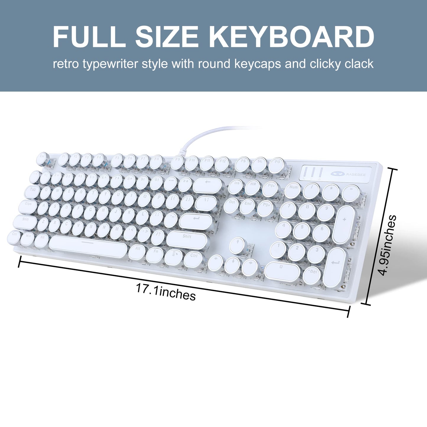 Camiysn Typewriter Style Mechanical Gaming Keyboard