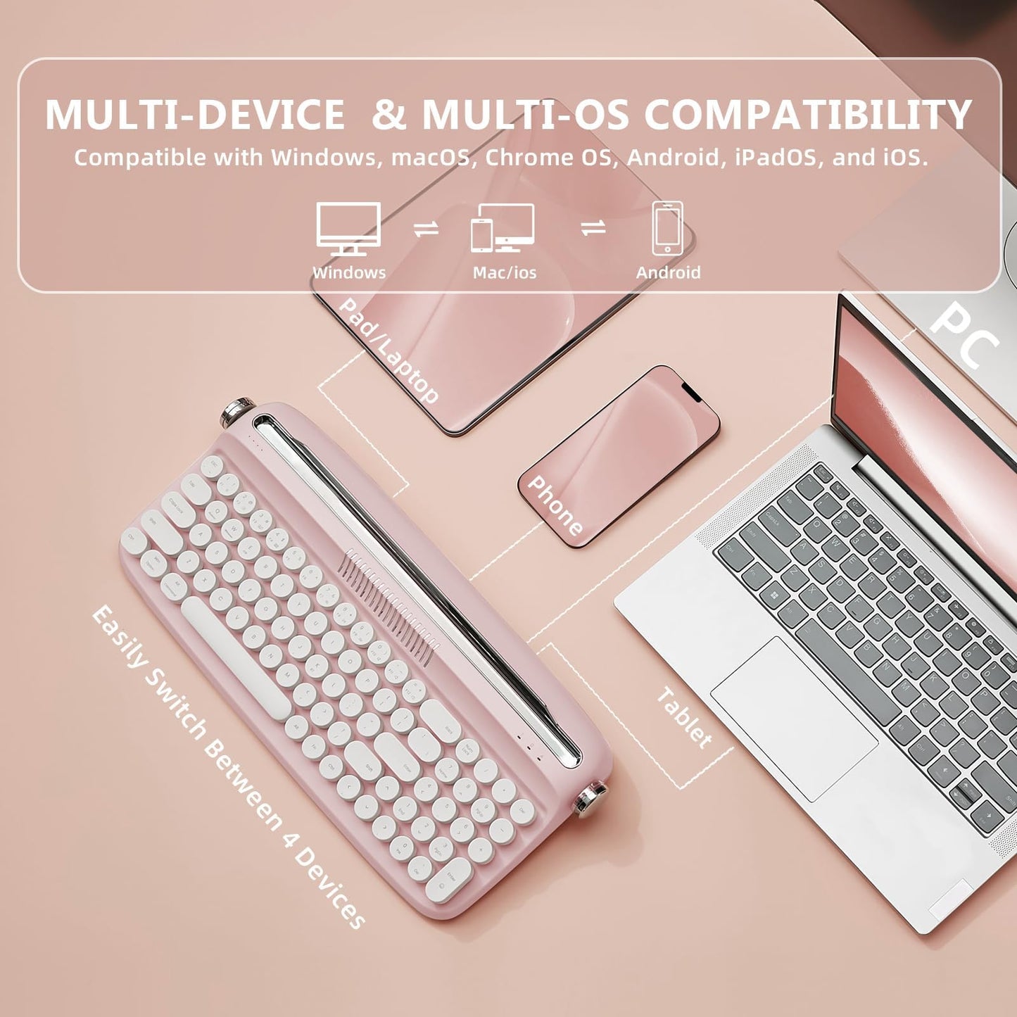 YUNZII Upgraded Wireless Keyboard