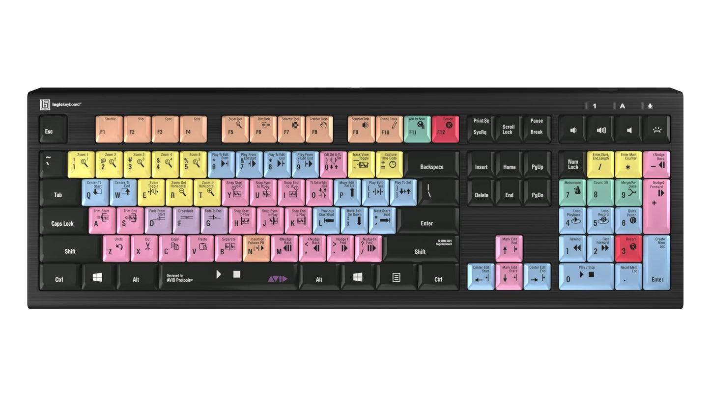 Logickeyboard 'Titan' Wireless Backlit For Video Editor