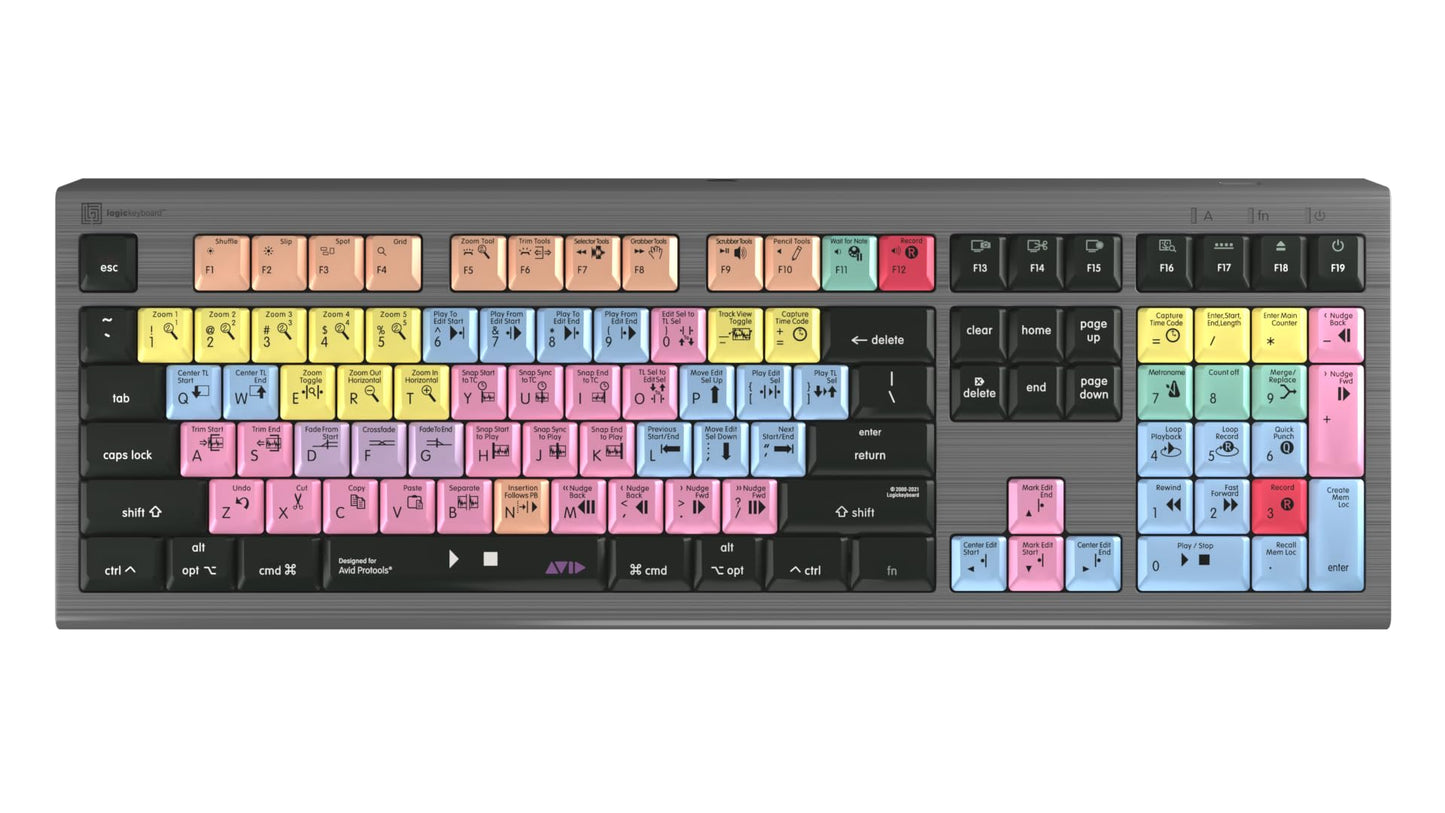 Logickeyboard 'Titan' Wireless Backlit For Video Editor