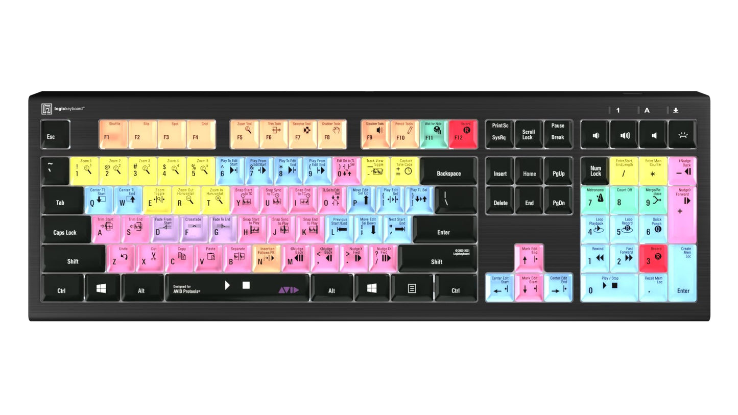 Logickeyboard 'Titan' Wireless Backlit For Video Editor