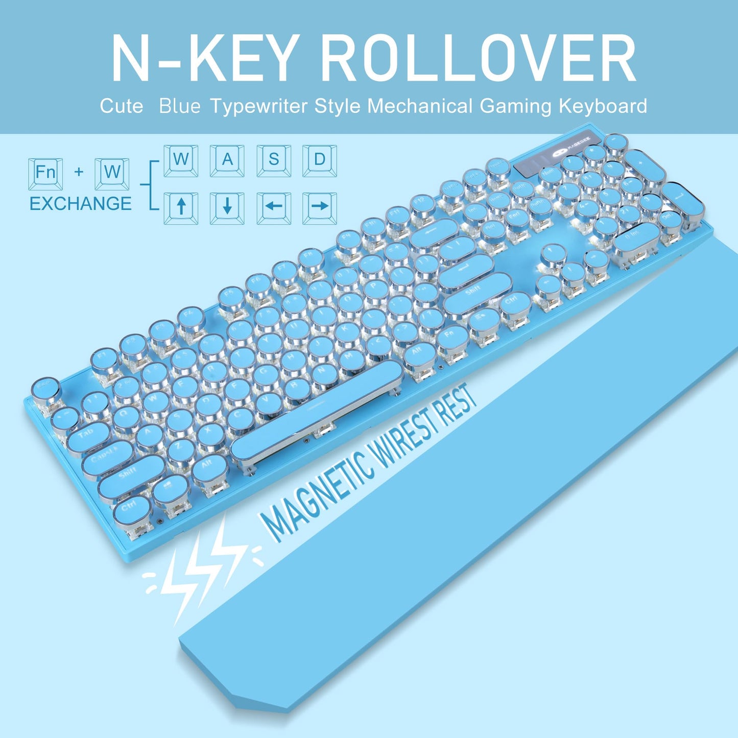 Camiysn Typewriter Style Mechanical Gaming Keyboard