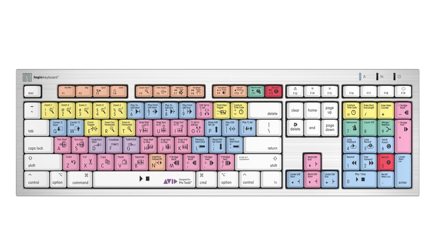 Logickeyboard 'Titan' Wireless Backlit For Video Editor