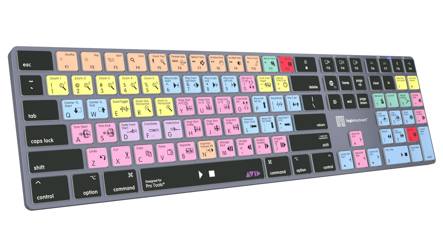 Logickeyboard 'Titan' Wireless Backlit For Video Editor