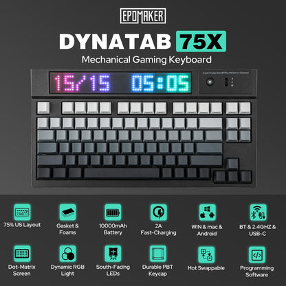 EPOMAKER DynaTab 75X Wireless Gaming Keyboard