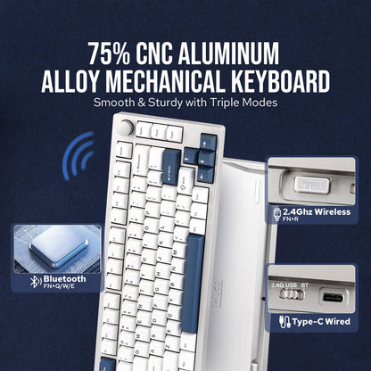 EPOMAKER P75 Wireless Aluminum Mechanical Keyboard