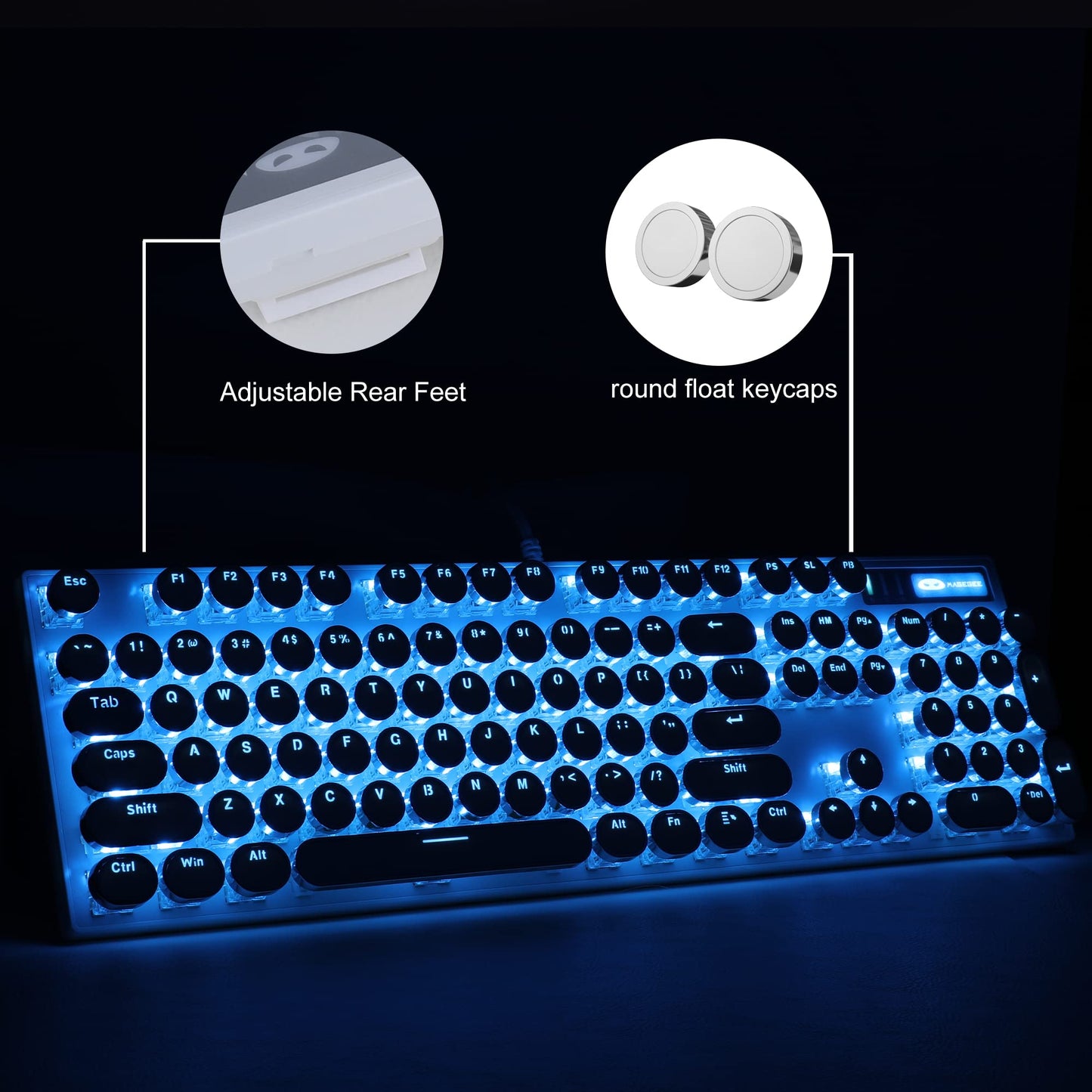 Camiysn Typewriter Style Mechanical Gaming Keyboard