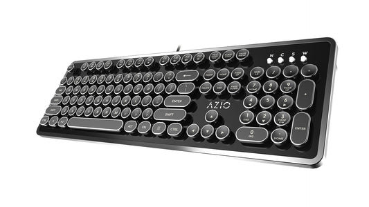 AZIO Retro Typewriter-Inspired Mechanical Keyboard