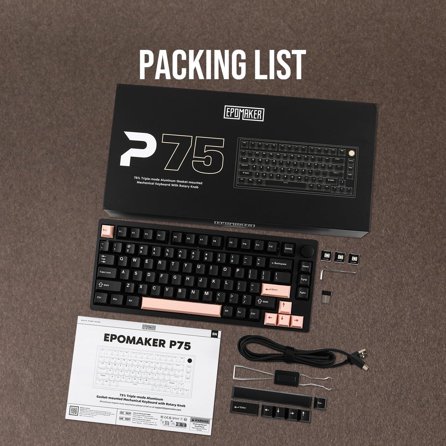 EPOMAKER P75 Wireless Aluminum Mechanical Keyboard