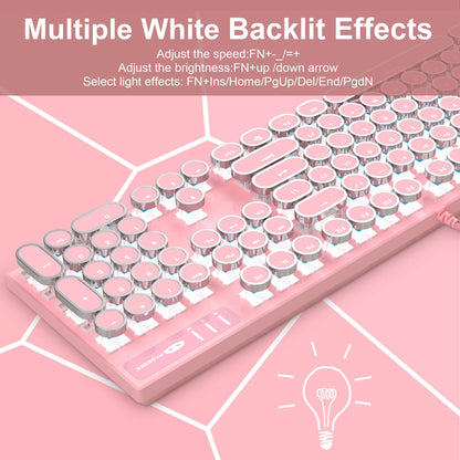 Camiysn Typewriter Style Mechanical Gaming Keyboard