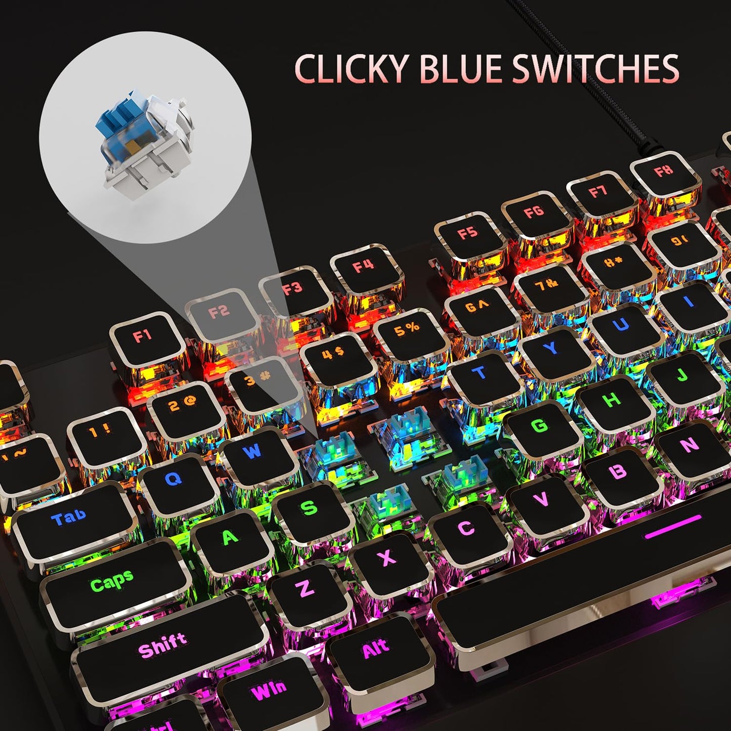 Camiysn Typewriter Style Mechanical Gaming Keyboard