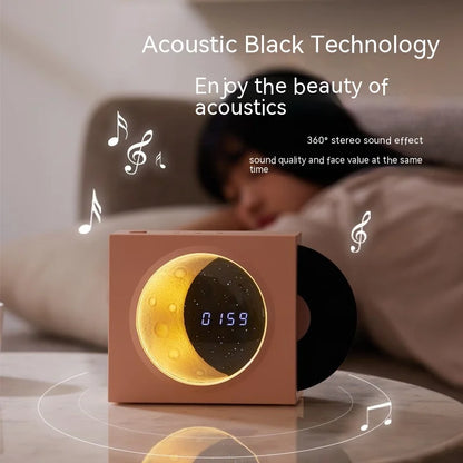 Moon clock starlight retro vinyl Bluetooth speaker