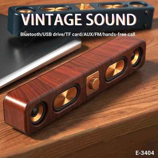 Wooden Bluetooth Speakers Portable SoundBar